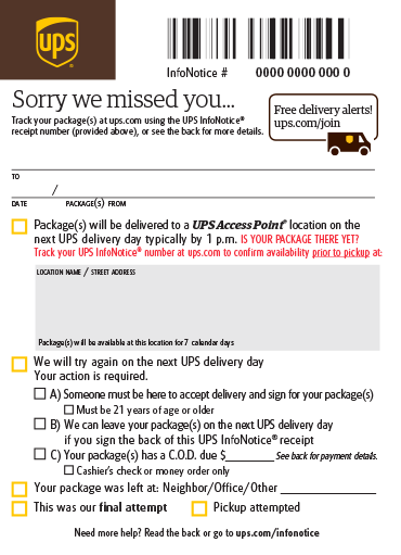 UPS InfoNotice